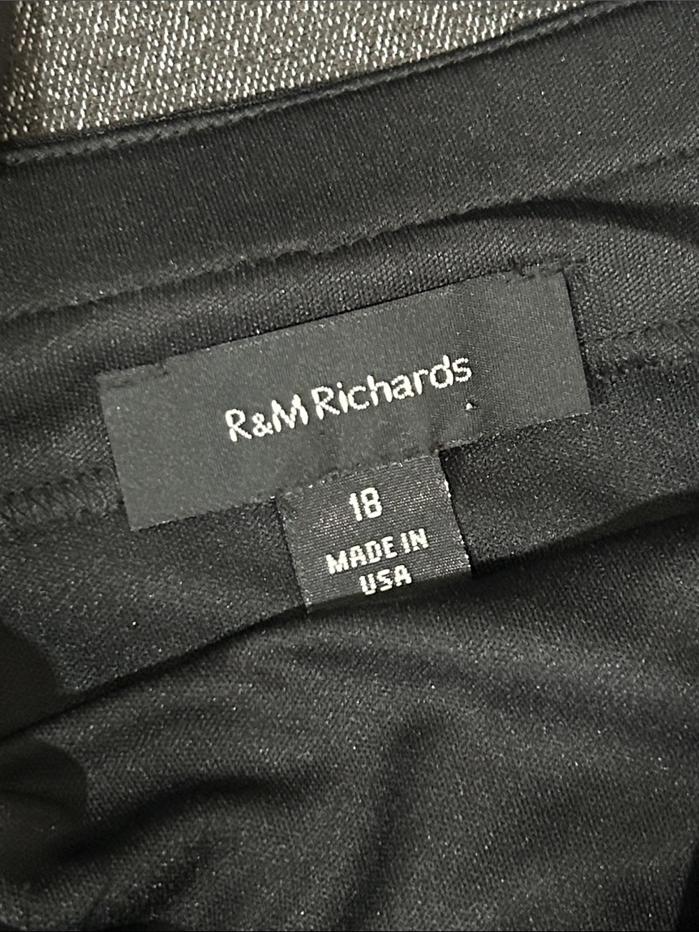 R&M Richard’s Black Ruffled Strap Dress sz 18 Made in The USA vintage - Picture 2 of 6